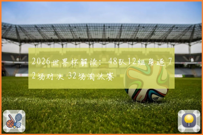 2026世界杯解读：48队12组角逐 72场对决 32场淘汰赛